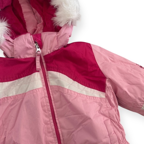 Weatherproof Pink Fleece Lined Hooded Ski Jacket Size 4T - Picture 4 of 9